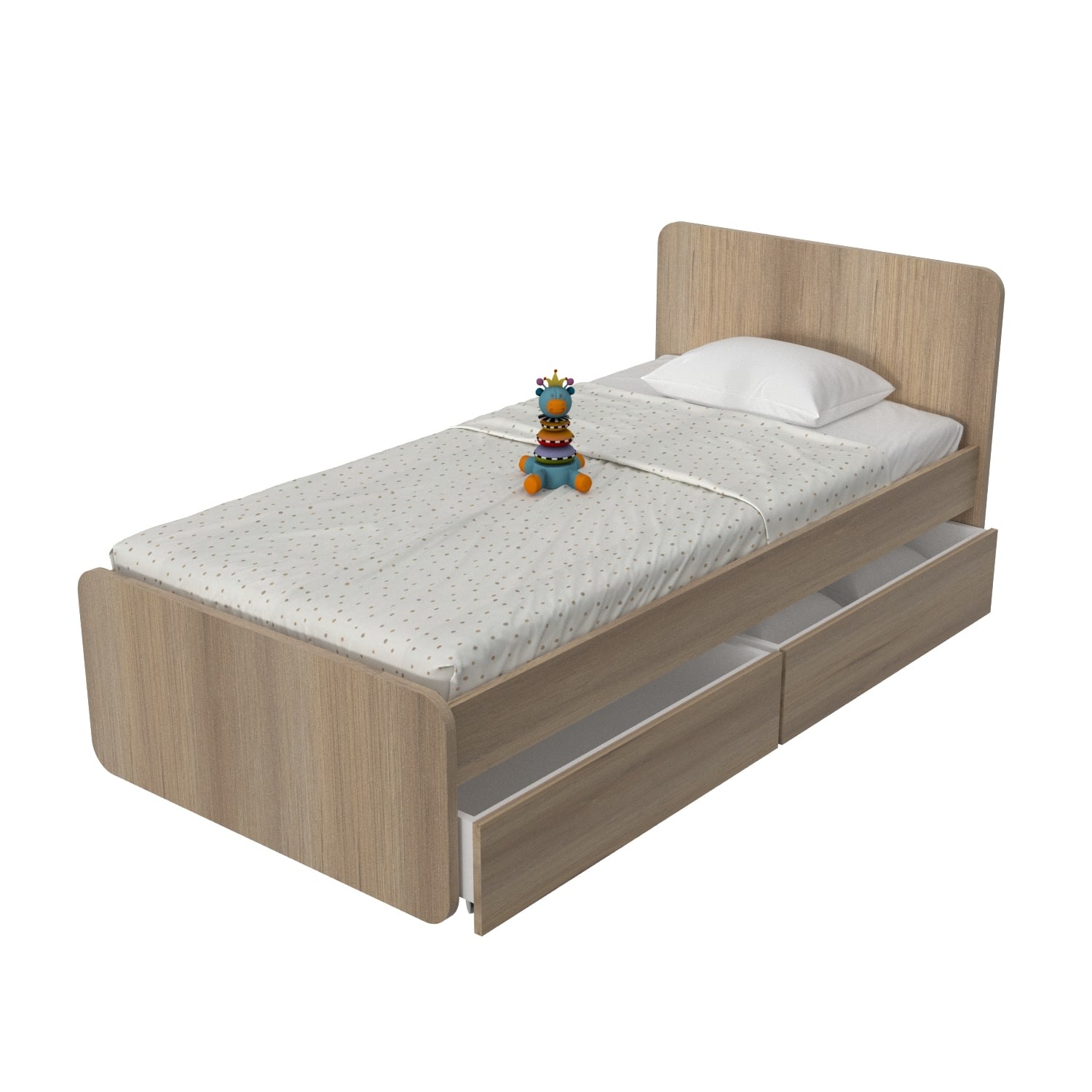 Κρεβάτι Παιδικό Uni για στρώμα 90x190cm/200x110cm με συ - somabed.gr